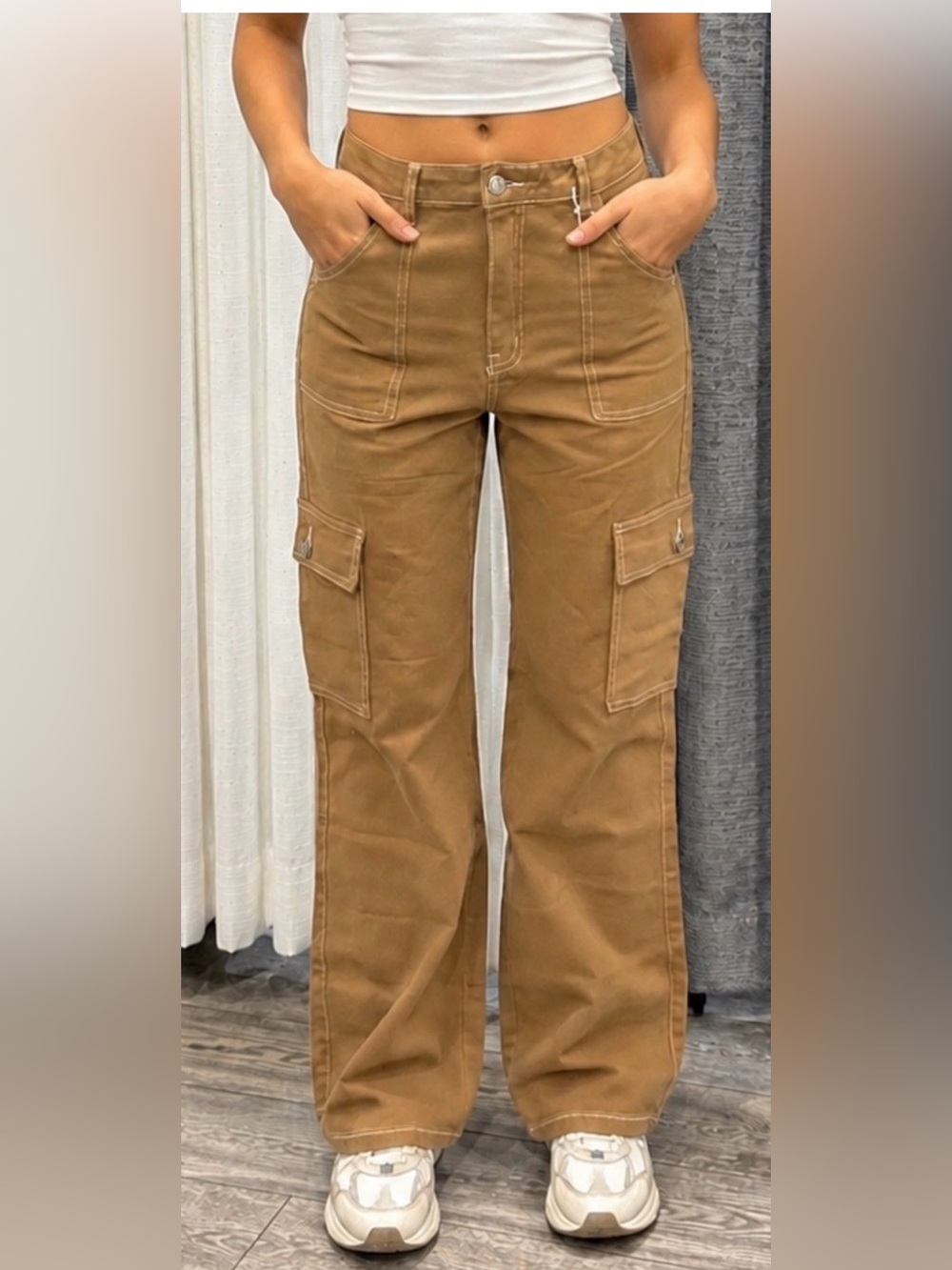 🤎 Monkey Ride Jeans - NWT Cargo Dad Pants Size 7 Juniors